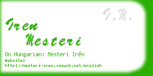 iren mesteri business card