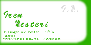 iren mesteri business card